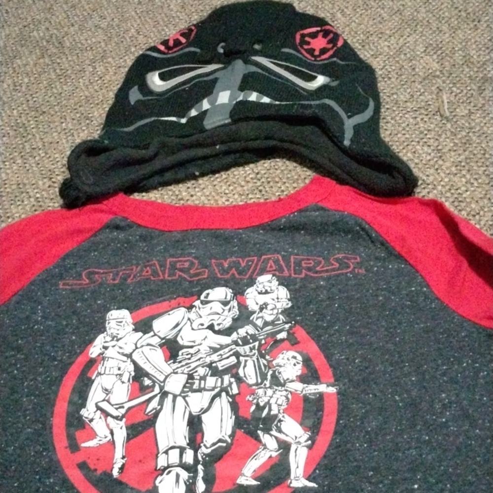 Star wars long sleeve shirt with hat